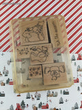 Vintage Stampin' Up Rubber Stamp Blocks Set/6, "Polar Bears"