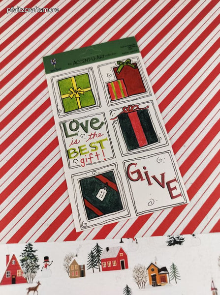 Vintage 2001 Christmas Festive Pixie Press the Accent-U-Art Collection Cardstock Cuts