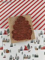 Vintage 1996 PSX K-1885 Christmas Tree Teddy Bears Wooden Block/Rubber Stamp