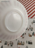 Vintage 1950's Hazel Atlas Candy Cane Striped Milk Glass Saucer, Nice & Clean, Like New