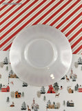 Vintage 1950's Hazel Atlas Candy Cane Striped Milk Glass Saucer, Nice & Clean, Like New