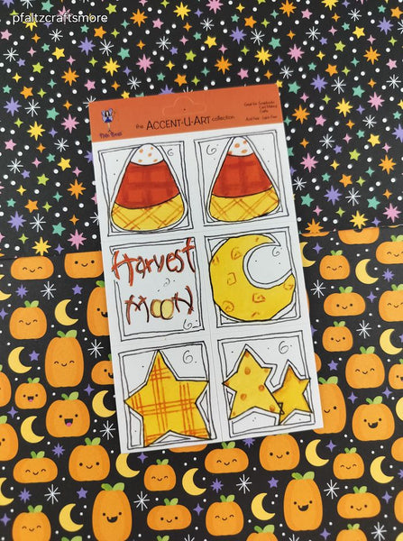 Vintage 2001 Fall Fest Halloween Pixie Press the Accent-U-Art Collection Cardstock Cuts