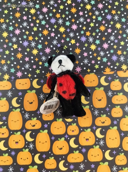 Vintage Halloween Boyd's Bears "Tweedle F. Wuzzie" Miniature Teddy Bear Costume Ornament