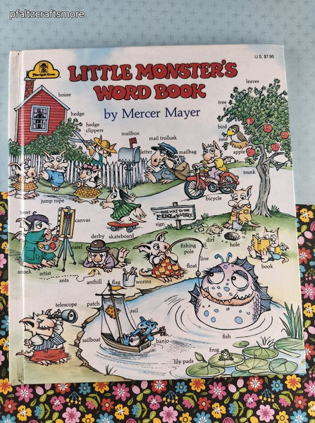Vintage 1991 Merrigold Press Little Monster's Word Book Illustrated Hardcover
