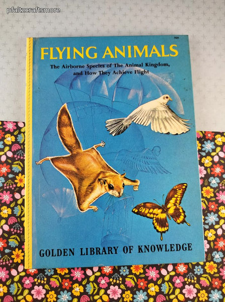 Vintage 1962 Flying Animals Golden Library of Knowledge Hardcover