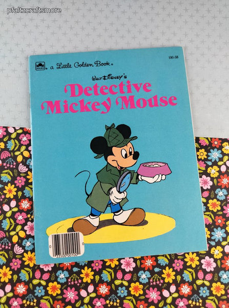 Vintage 1985 Walt Disney's Detective Mickey Mouse Little Golden Book Softcover Booklet