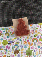 Vintage 1993 PSX Happy Birthday Teddy Bear F-081 Wooden Block/Rubber Stamp
