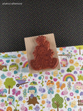 Vintage 1993 PSX Happy Birthday Teddy Bear F-081 Wooden Block/Rubber Stamp