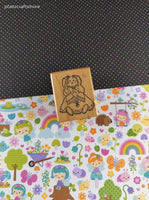 Vintage PSX Spring Bunny D727 Wooden Block/Rubber Stamp