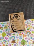 Vintage 1996 Posh Impressions Robber Stampede Fax! Wooden Block/Rubber Stamp