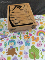 Vintage 1996 Posh Impressions Robber Stampede Fax! Wooden Block/Rubber Stamp