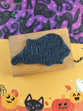 Vintage 1997 Stampendous! Squirrels w/Pumpkins Fall Festive Wooden Block/Rubber Stamp