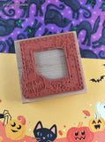 Vintage WhipperSnapper Designs L033 Pumpkins w/Stars Border Frame Fall Festive Wooden Block/Rubber Stamp