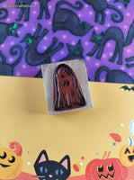 Vintage Judith Stamps Halloween Spooky Ghost F-105 Wooden Block/Rubber Stamp