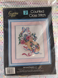 Vintage 1987 Golden Bee Hat and Flowers #60279 Counted Cross Stitch Kit NEW