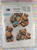 Vintage Dimensions No-Sew Appliques by FashionArt Teddy Bear Love, NEW & Sealed