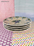 Vintage Pfaltzgraff Merlot Grapes Salad/Bread Plate 8.25" Set/4