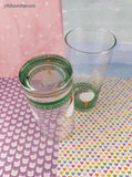 Vintage 1990's Libbey Glass Tumblers 19th Hole Golf Balls Tees Set/2