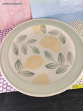 Vintage 2000's Pfaltzgraff Vera Cruz Lemons 12.75" Chop Plate Serving Platter, Like New