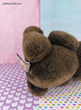 Vintage 1980's The Heritage Collection Brown Teddy Bear w/Bow Plush Nice & Clean, 8"