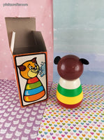 Vintage Squirt Animal - Bear - Retro Made in Hong Kong Plastic Toy New in Open Box