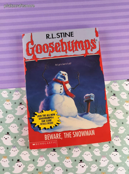 Vintage 1996 1st Printing R.L. Stine Goosebumps #51, Beware, the Snowman Softcover