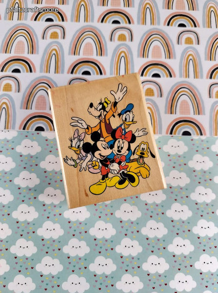 Vintage Mickey Mouse Rubber Stampede Cast Members 378F Block/Rubber Stamp