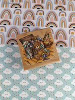 Vintage 1996 Stampendous! Teddy Bear Toy Box Wooden Block/Rubber Stamp