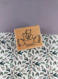 Vintage 2000 Stampin' Up Wintry Snowy Polar Bear Rubber Stamp Block