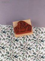Vintage 2000 Stampin' Up Wintry Snowy Polar Bear Rubber Stamp Block