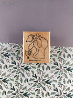 Vintage 2000 Stampin' Up Wintry Snowy Polar Bear Rubber Stamp Block