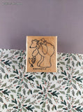 Vintage 2000 Stampin' Up Wintry Snowy Polar Bear Rubber Stamp Block