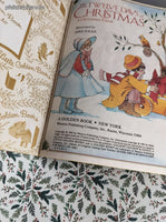 Vintage 1983 Little Golden Book: The Twelve Days of Christmas A Christmas Carol Hardcover