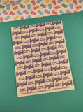Vintage Lisa Frank Spring Easter Bunnies Chicks Rainbow Eggs Full Sticker Sheet #S137