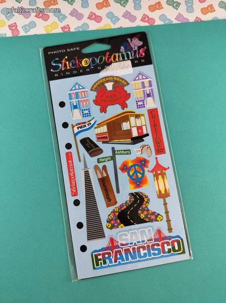 Vintage Stickopotamus Stickers, San Francisco, 1 Sheet New & Sealed