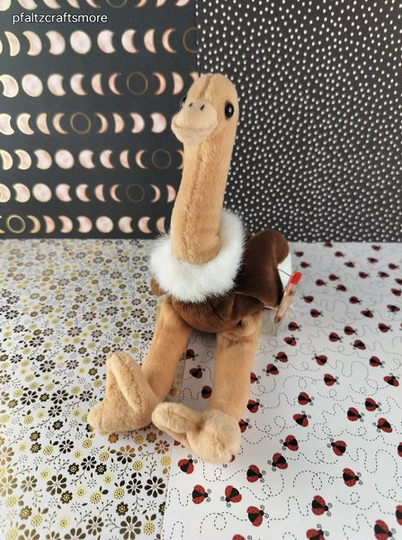 Vintage TY Beanie Baby - Stretch, Ostrich - September 21, 1997 LIKE NEW