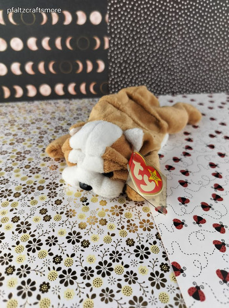 Vintage TY Beanie Baby - Wrinkles, Dog - May 1, 1996 LIKE NEW
