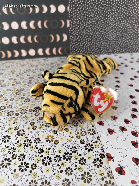 Vintage TY Beanie Baby - Stripes, Tiger - June 11, 1995 LIKE NEW