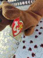 Vintage TY Beanie Baby - Weenie, Dog - July 20, 1995 LIKE NEW