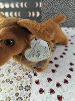 Vintage TY Beanie Baby - Weenie, Dog - July 20, 1995 LIKE NEW