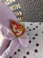 Vintage TY Beanie Baby - Floppity, Rabbit - May 28, 1996 LIKE NEW