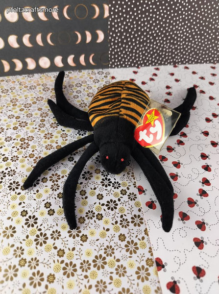 Vintage TY Beanie Baby - Spinner, Spider - October 28, 1996 LIKE NEW