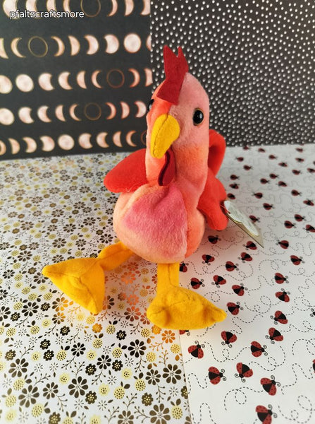 Vintage TY Beanie Baby - Strut, Rooster - March 8, 1996 LIKE NEW