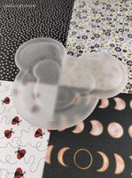 Vintage Walt Disney Frosted Glass Mickey Mouse Ears Soap/Trinket Dish, Like New