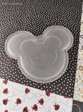 Vintage Walt Disney Frosted Glass Mickey Mouse Ears Soap/Trinket Dish, Like New