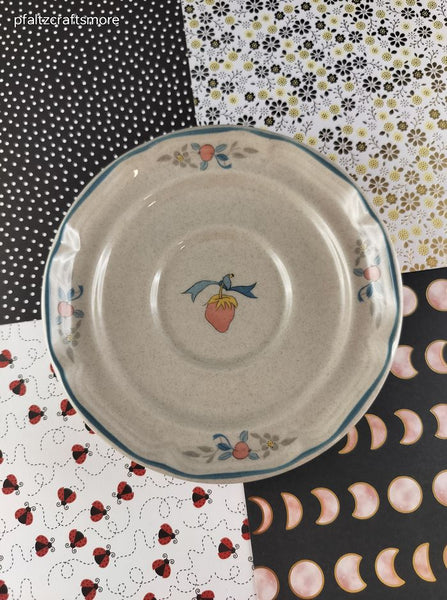 Vintage International Tableworks Stoneware Marmalade JAPAN Saucer Plates Set/2, Like New