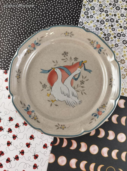 Vintage International Tableworks Stoneware Marmalade JAPAN Salad/Bread Plates Set/2, Like New