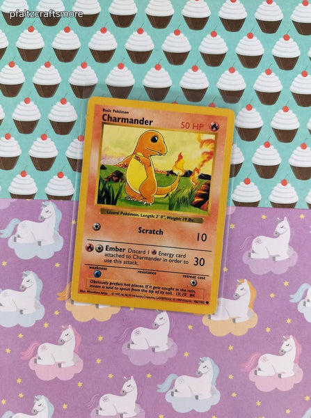 Vintage Common - Shadowless Charmander Base Pokemon Card 46/102 - LP
