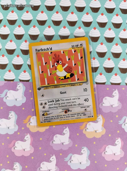 Vintage Common - 1st Edition Farfetch'd Neo Revelation Non-Holo Pokemon Card 43/64 - VG