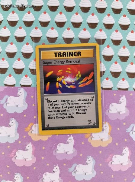 Vintage Rare - Super Energy Removal Base Set 2 Non-Holo Pokemon Card 108/130 - VG